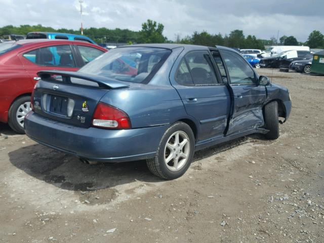 3N1BB51D31L107634 - 2001 NISSAN SENTRA SE BLUE photo 4