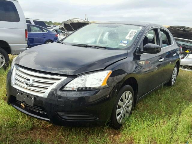 3N1AB7AP9EY295005 - 2014 NISSAN SENTRA BLACK photo 2