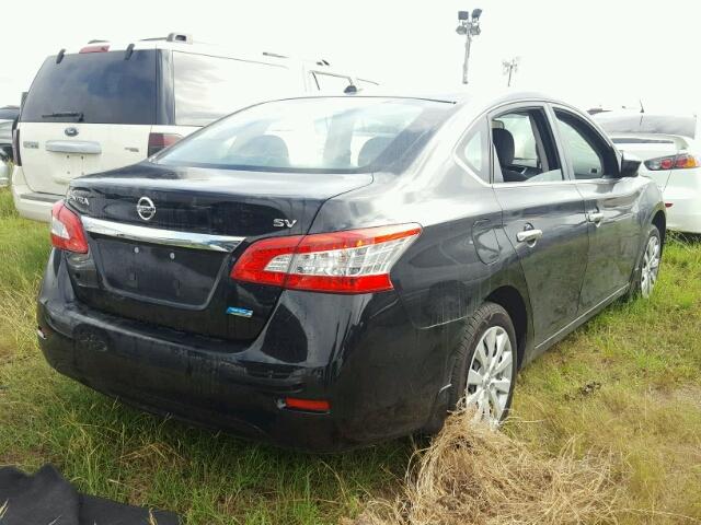 3N1AB7AP9EY295005 - 2014 NISSAN SENTRA BLACK photo 4