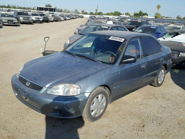 2HGEJ6617YH604630 - 2000 HONDA CIVIC BASE BLUE photo 2