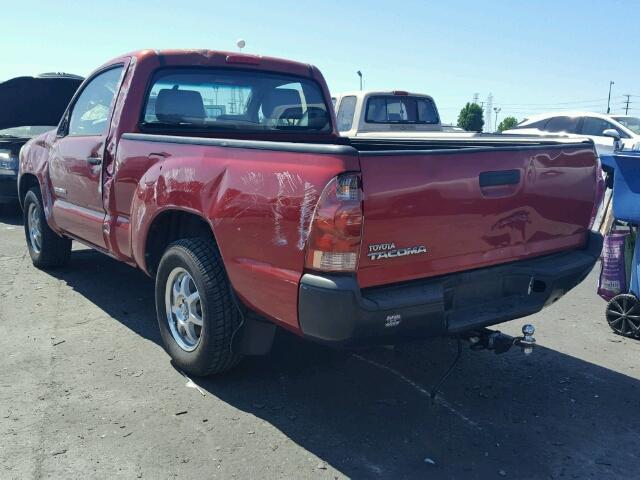 5TENX22N95Z034354 - 2005 TOYOTA TACOMA RED photo 3