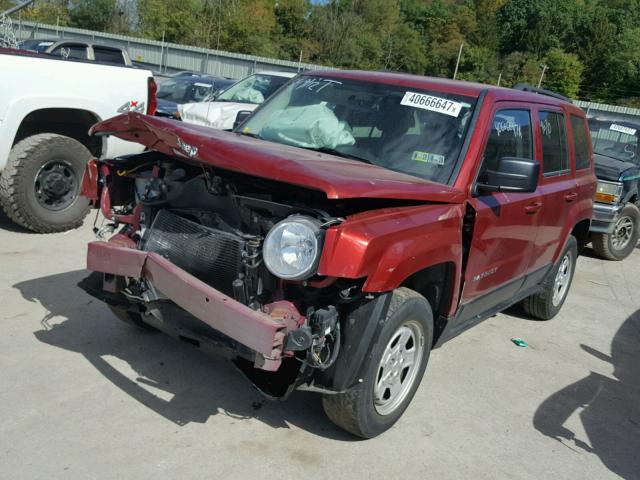 1C4NJRBB1ED778670 - 2014 JEEP PATRIOT SP MAROON photo 2