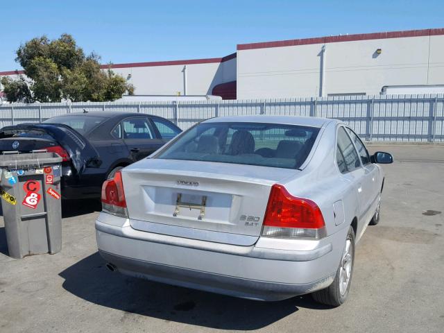 YV1RS58D222135326 - 2002 VOLVO S60 2.4T SILVER photo 4