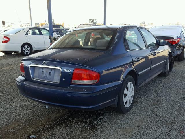 KMHWF25H12A660818 - 2002 HYUNDAI SONATA BLUE photo 4