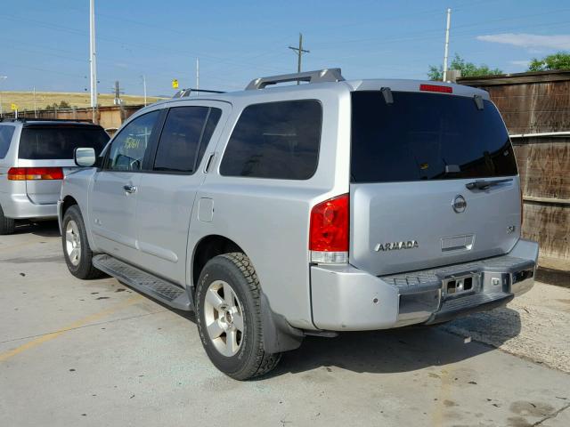 5N1AA08BX6N729640 - 2006 NISSAN ARMADA SE SILVER photo 3