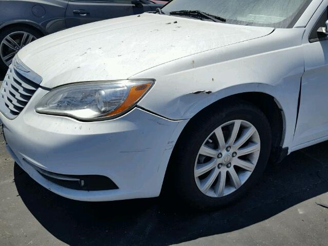 1C3CCBCGXDN527968 - 2013 CHRYSLER 200 LIMITE WHITE photo 9