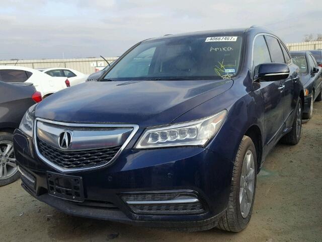 5FRYD4H84FB009589 - 2015 ACURA MDX ADVANC BLUE photo 2