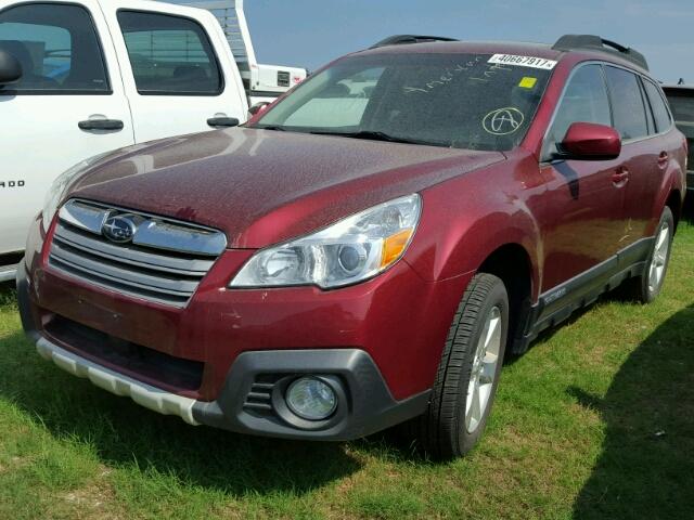 4S4BRDLCXE2245293 - 2014 SUBARU OUTBACK 3. RED photo 2