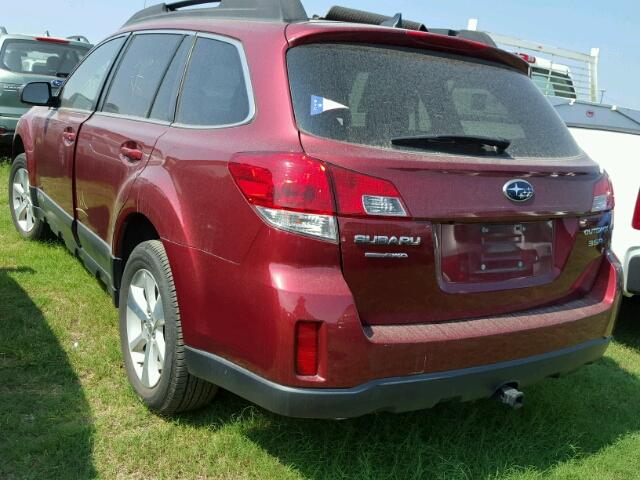 4S4BRDLCXE2245293 - 2014 SUBARU OUTBACK 3. RED photo 3