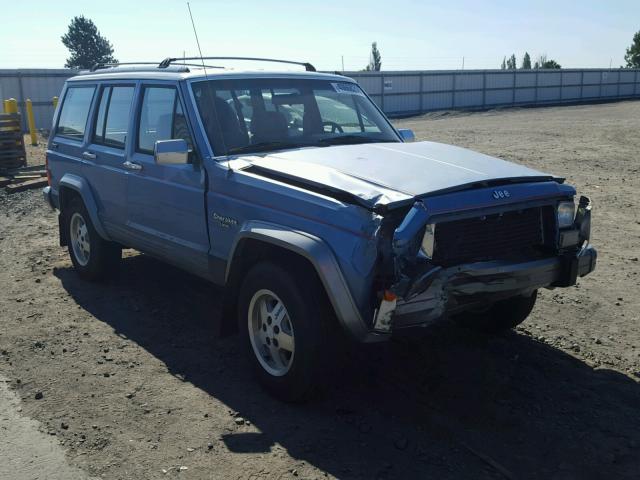 1J4FJ58S3ML566596 - 1991 JEEP CHEROKEE L BLUE photo 1