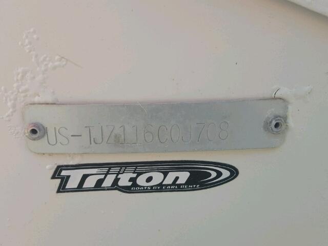 TJZ116C0J708 - 2008 TRIT MARINE LOT WHITE photo 10