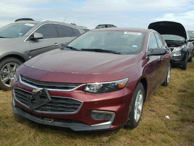 1G1ZB5STXGF208828 - 2016 CHEVROLET MALIBU LS BURGUNDY photo 2