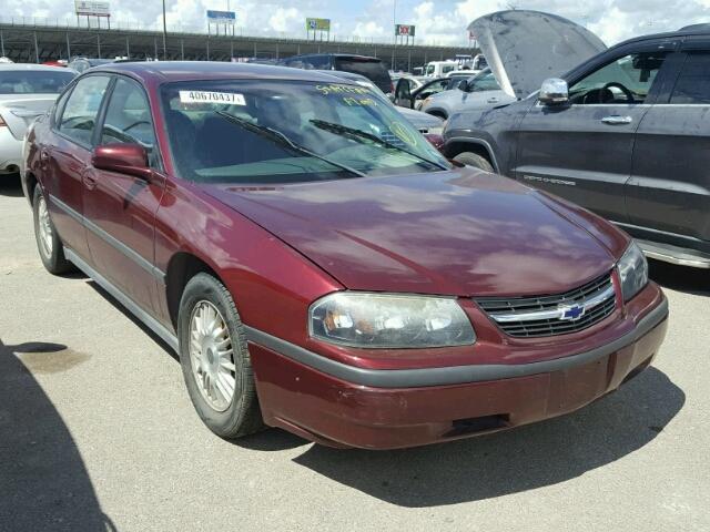 2G1WF55K2Y9201294 - 2000 CHEVROLET IMPALA BURGUNDY photo 1