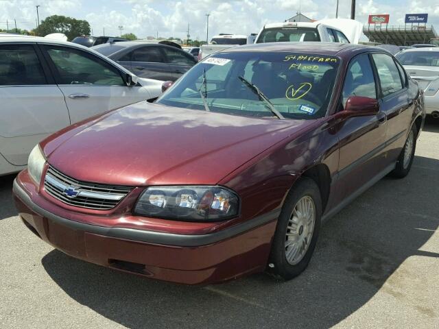 2G1WF55K2Y9201294 - 2000 CHEVROLET IMPALA BURGUNDY photo 2