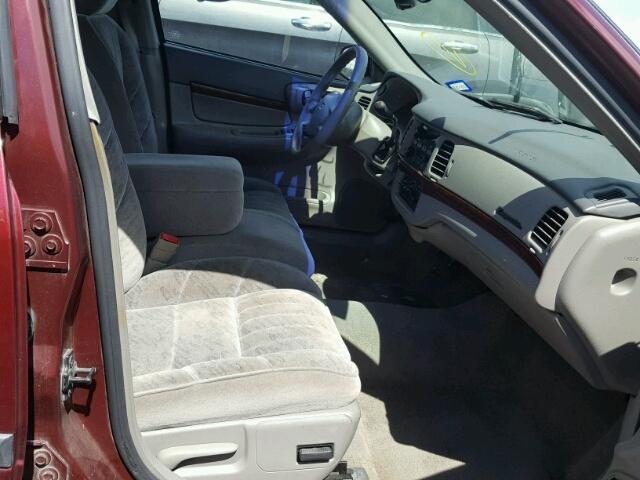 2G1WF55K2Y9201294 - 2000 CHEVROLET IMPALA BURGUNDY photo 5