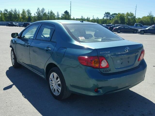 2T1BU4EE1AC379543 - 2010 TOYOTA COROLLA BA TEAL photo 3