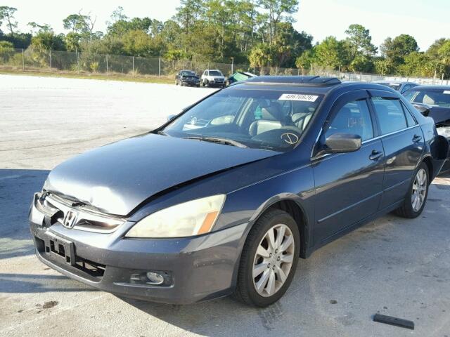 1HGCM66526A020424 - 2006 HONDA ACCORD EX GRAY photo 2