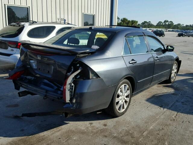 1HGCM66526A020424 - 2006 HONDA ACCORD EX GRAY photo 4