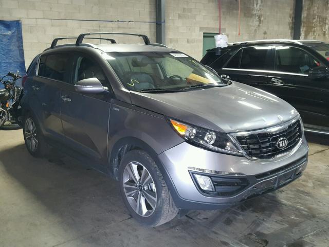 KNDPCCA69E7658912 - 2014 KIA SPORTAGE S GRAY photo 1