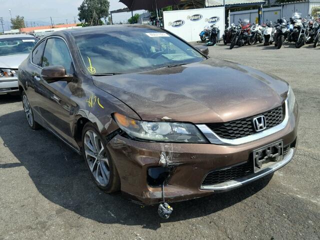 1HGCT2B8XDA004318 - 2013 HONDA ACCORD EXL BROWN photo 1