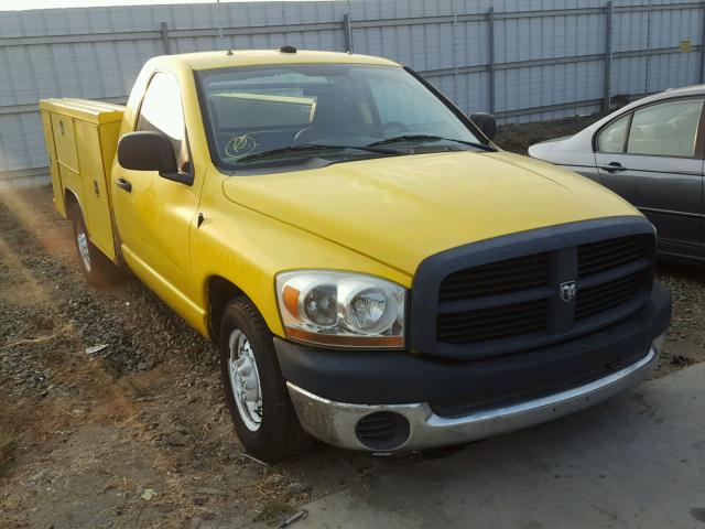 3D6WR26DX6G188188 - 2006 DODGE RAM 2500 S YELLOW photo 1