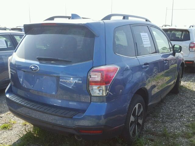 JF2SJARC8JH429335 - 2018 SUBARU FORESTER 2 BLUE photo 4