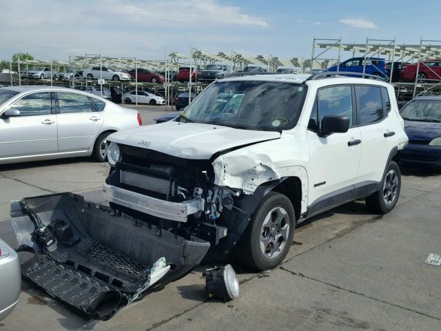 ZACCJBAB9HPF20998 - 2017 JEEP RENEGADE S WHITE photo 2