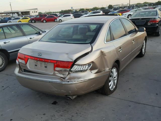 KMHFC46F16A044768 - 2006 HYUNDAI AZERA SE TAN photo 4