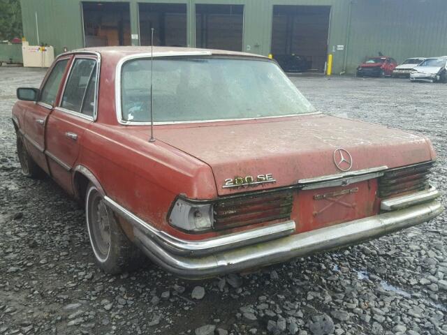 11602412102707 - 1978 MERCEDES-BENZ 280 SE RED photo 3