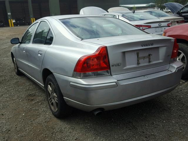 YV1RS592372609563 - 2007 VOLVO S60 2.5T SILVER photo 3