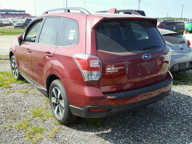 JF2SJARC3JH428870 - 2018 SUBARU FORESTER 2 BURGUNDY photo 3