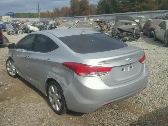 KMHDH4AE9CU406251 - 2012 HYUNDAI ELANTRA GL SILVER photo 3