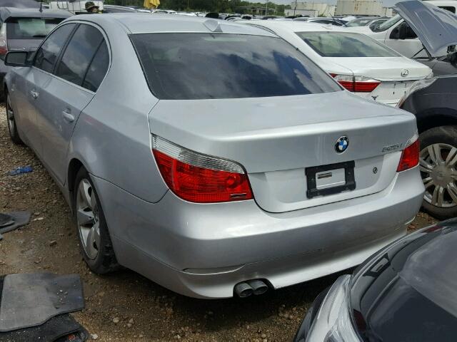 WBANE53507CY07393 - 2007 BMW 525 I SILVER photo 3