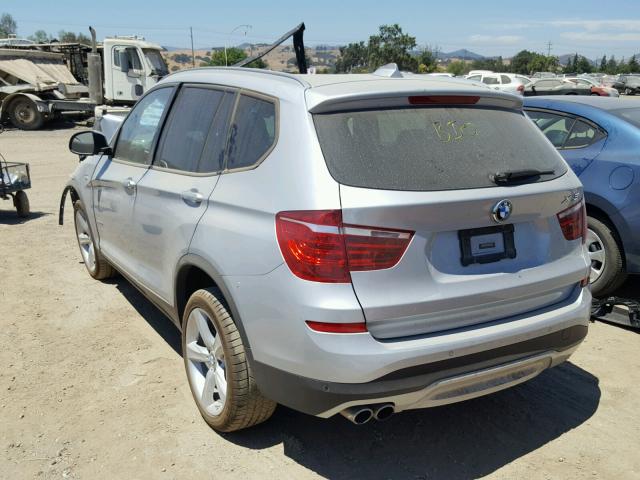 5UXWZ7C52H0U45897 - 2017 BMW X3 SDRIVE2 Күміс фото 3