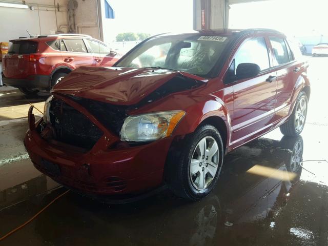 1B3HB48B17D304355 - 2007 DODGE CALIBER SX RED photo 2