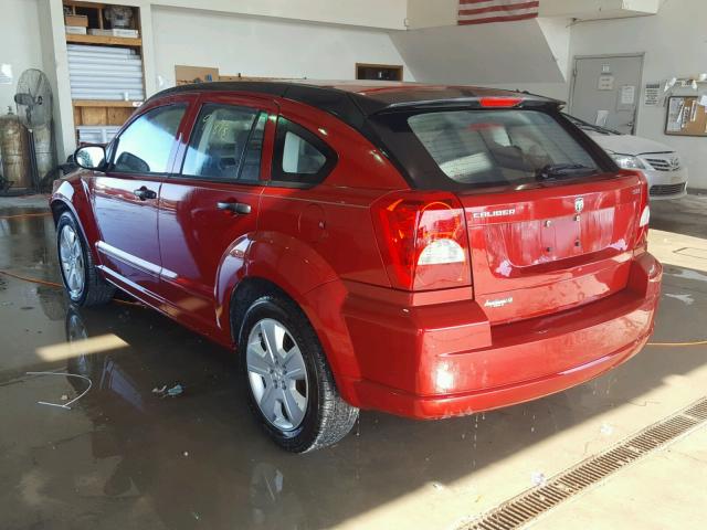 1B3HB48B17D304355 - 2007 DODGE CALIBER SX RED photo 3