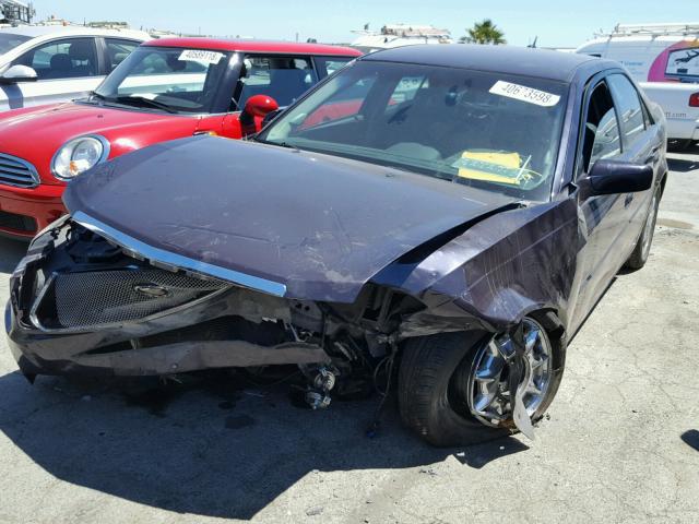 1G6DM57T560141287 - 2006 CADILLAC CTS BURGUNDY photo 2