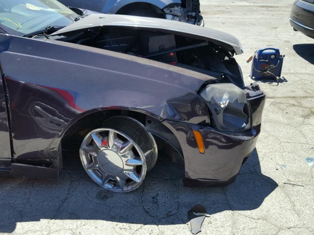 1G6DM57T560141287 - 2006 CADILLAC CTS BURGUNDY photo 9