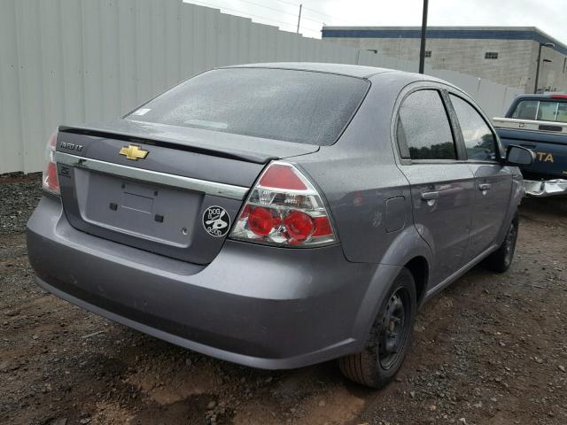 KL1TD5DE0BB216949 - 2011 CHEVROLET AVEO LS SILVER photo 4