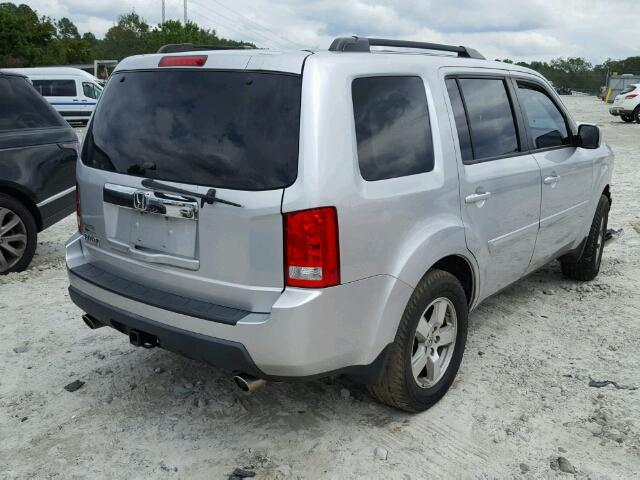 5FNYF3H51BB047092 - 2011 HONDA PILOT EXL SILVER photo 4