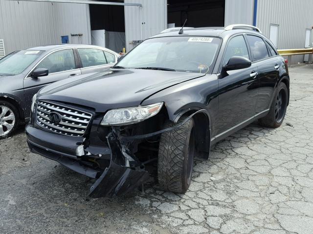 JNRBS08W64X404610 - 2004 INFINITI FX45 BLACK photo 2