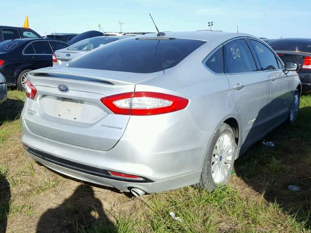 3FA6P0SU5ER128740 - 2014 FORD FUSION TIT SILVER photo 4