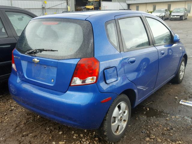 KL1TD66696B669078 - 2006 CHEVROLET AVEO BASE Mavi foto 4