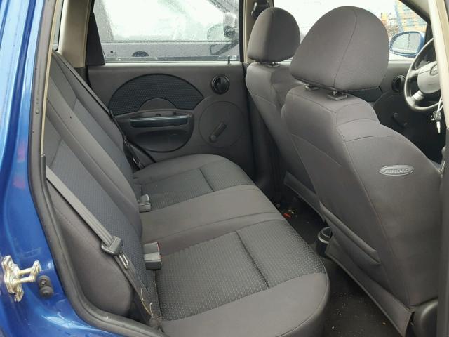 KL1TD66696B669078 - 2006 CHEVROLET AVEO BASE Mavi foto 6