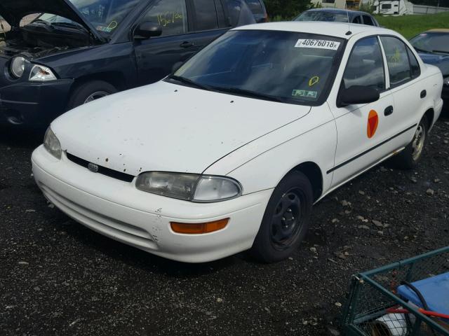 1Y1SK5265SZ029764 - 1995 GEO PRIZM WHITE photo 2