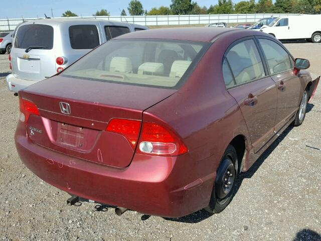 1HGFA16816L064471 - 2006 HONDA CIVIC EX MAROON photo 4