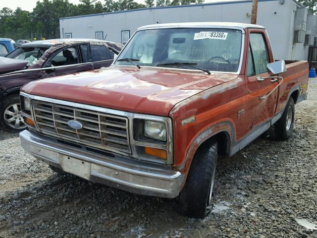 0LDL0T34383368 - 1984 FORD F-150 RED photo 2