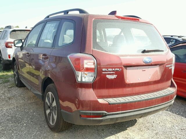 JF2SJABCXHH554762 - 2017 SUBARU FORESTER 2 BURGUNDY photo 3