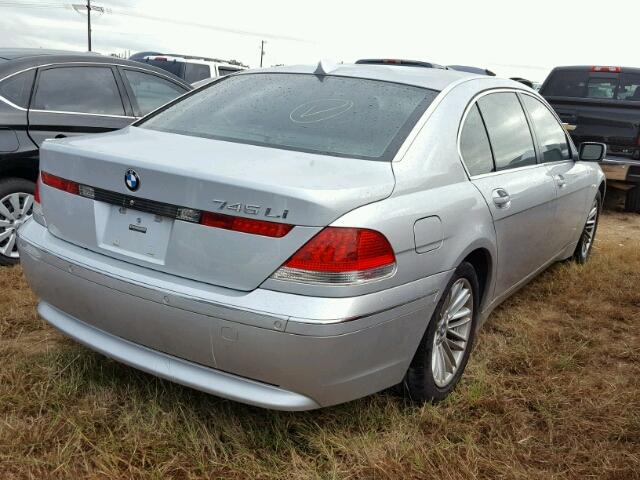 WBAGN63515DS59913 - 2005 BMW 745 LI SILVER photo 4