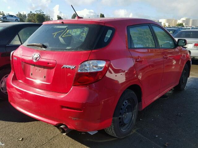 2T1KU4EE3AC234164 - 2010 TOYOTA MATRIX RED photo 4